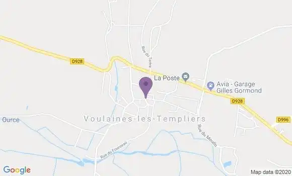 Localisation Voulaines les Templiers Ap - 21290