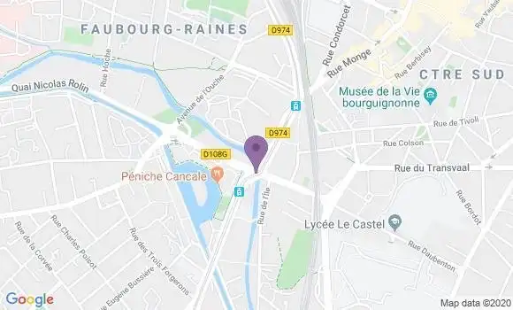Localisation Dijon Port du Canal - 21000