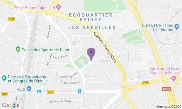 Localisation Dijon Gresilles - 21000