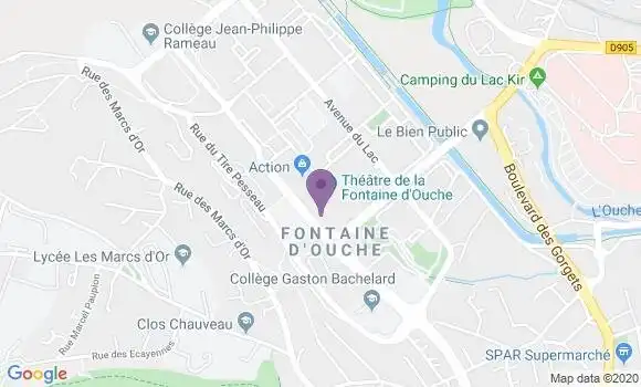Localisation Dijon Lac - 21000