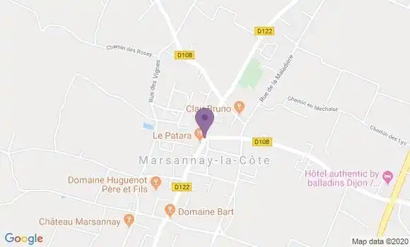 Localisation Marsannay la Cote Village Ap - 21160