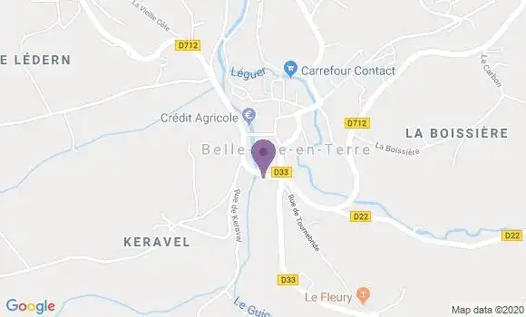 Localisation Belle Isle En Terre Bp - 22810