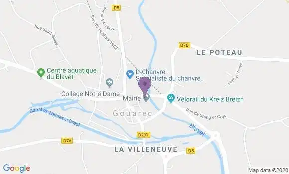 Localisation Gouarec Bp - 22570