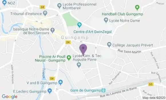 Localisation Guingamp - 22200