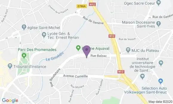 Localisation Saint Brieuc Honore de Balzac Bp - 22000
