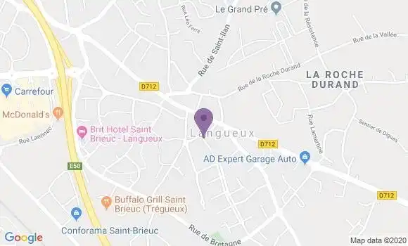 Localisation Langueux - 22360