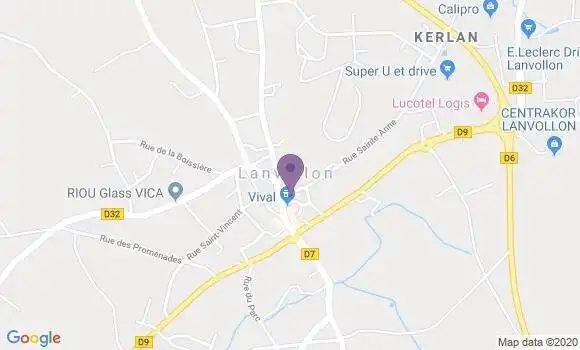 Localisation Lanvollon Bp - 22290