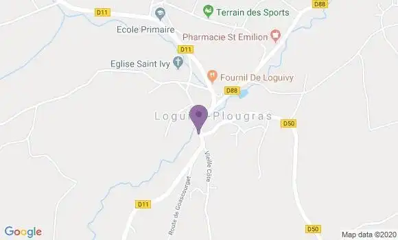 Localisation Loguivy Plougras Bp - 22780