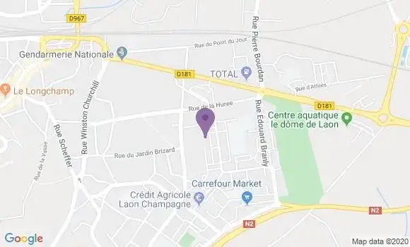Localisation Laon Champagne - 02000