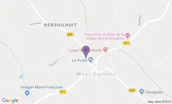 Localisation Mael Carhaix Bp - 22340