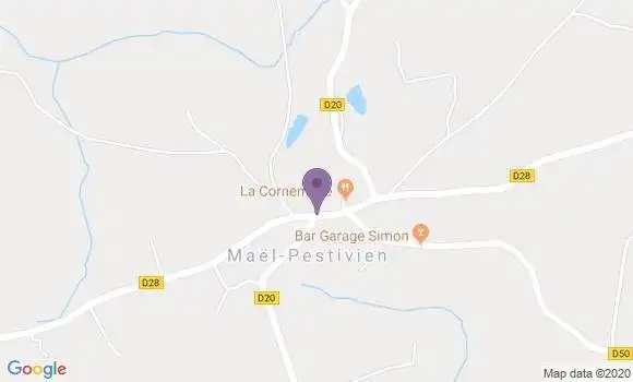 Localisation Mael Pestivien Bp - 22160
