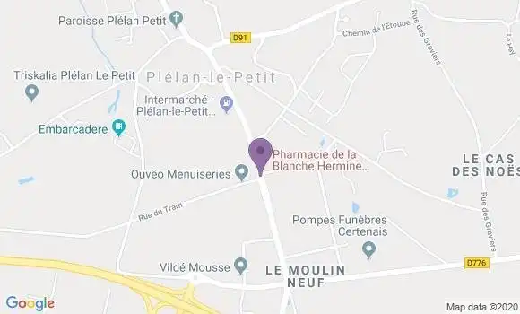 Localisation Plelan le Petit Bp - 22980