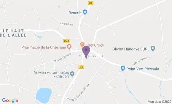 Localisation Plessala - 22330