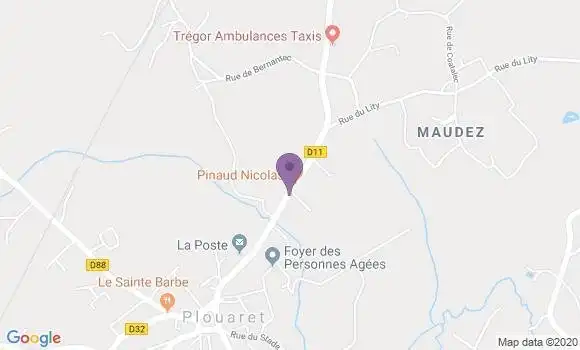 Localisation Plouaret - 22420