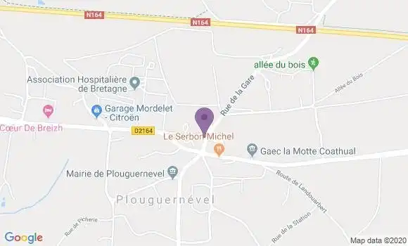 Localisation Plouguernevel Bp - 22110