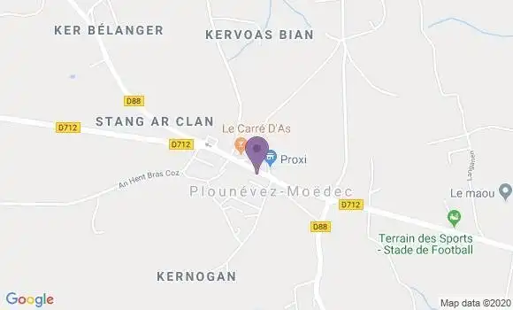 Localisation Plounevez Moedec Bp - 22810