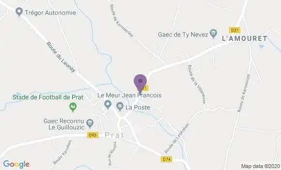 Localisation Prat Bp - 22140