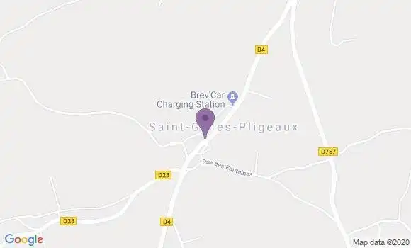 Localisation Saint Gilles Pligeaux Ap - 22480