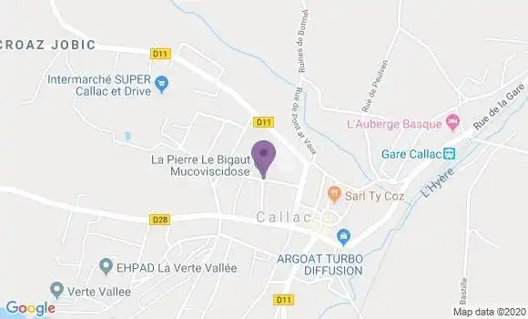 Localisation Saint Servais Bp - 22160