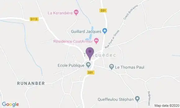 Localisation Tonquedec Bp - 22140