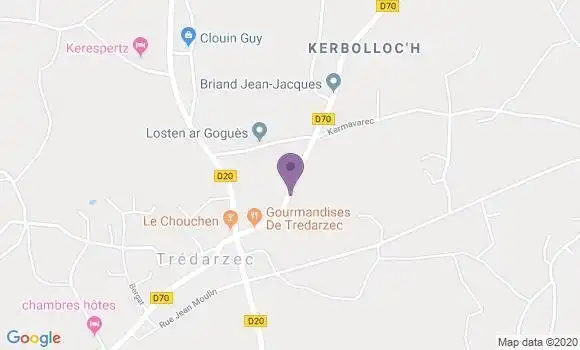 Localisation Tredarzec Ap - 22220