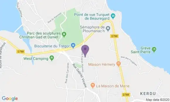 Localisation Perros Guirec Ploumanach Bp - 22700