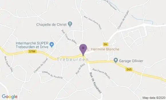 Localisation Trebeurden Plage Bp - 22560