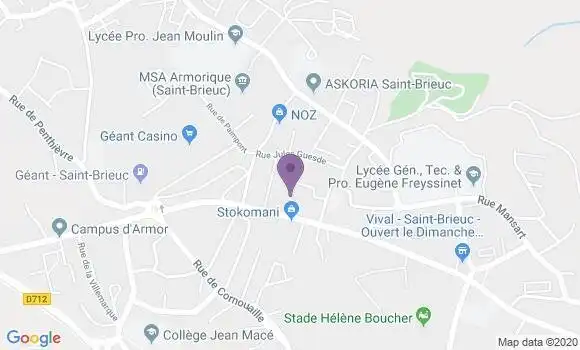 Localisation Saint Brieuc Atlantique Bp - 22000