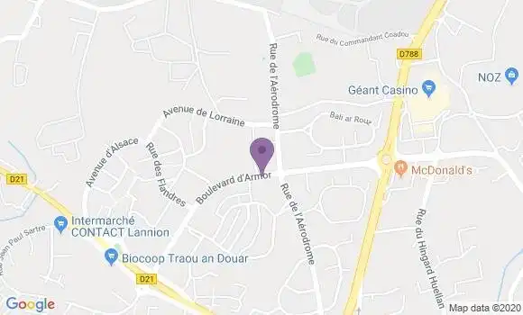 Localisation Lannion Bp - 22300