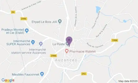 Localisation Auzances - 23700