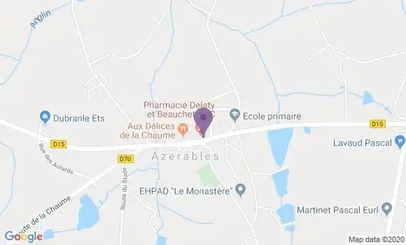 Localisation Azerables Bp - 23160