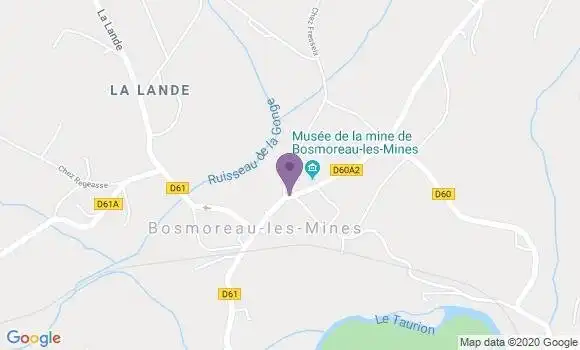 Localisation Bosmoreau les Mines Ap - 23400