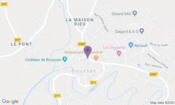 Localisation Boussac - 23600