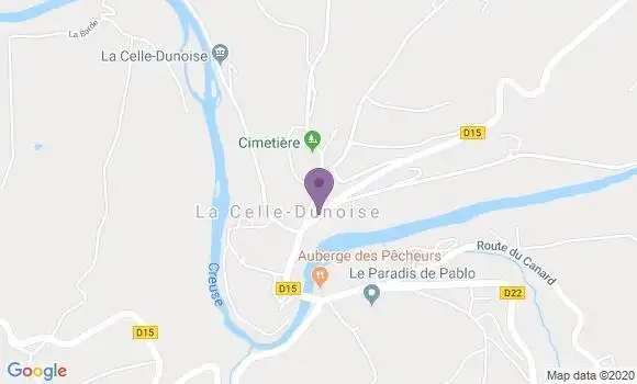 Localisation La Celle Dunoise Bp - 23800