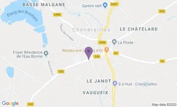 Localisation Chenerailles Bp - 23130