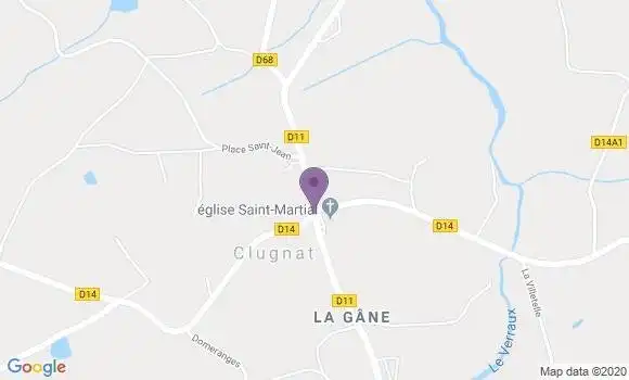Localisation Clugnat Bp - 23270