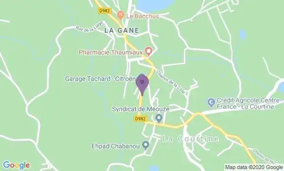Localisation La Courtine - 23100