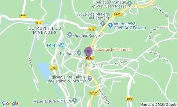 Localisation Felletin - 23500