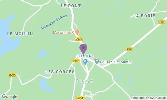Localisation Flayat Bp - 23260