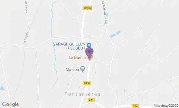 Localisation Fontanieres Bp - 23110