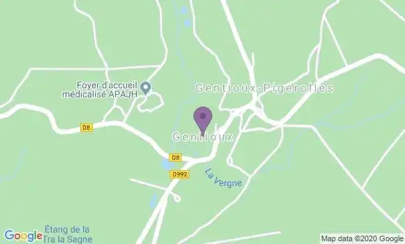 Localisation Gentioux Pigerolles Bp - 23340