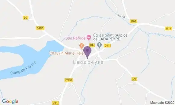 Localisation Ladapeyre Ap - 23270