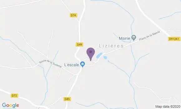 Localisation Lizieres Ap - 23240