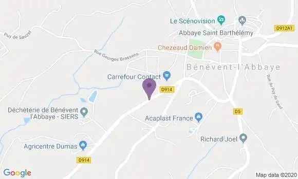 Localisation Marsac Bp - 23210