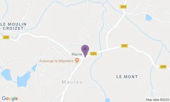 Localisation Mautes Bp - 23190