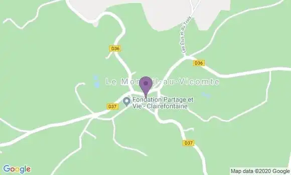 Localisation Le Monteil Au Vicomte Ap - 23460