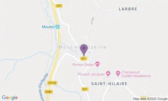 Localisation Moutier Rozeille Ap - 23200