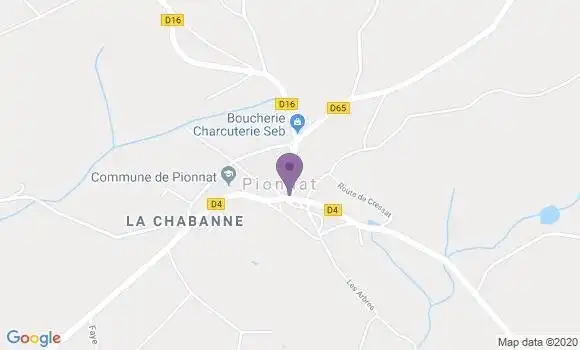 Localisation Pionnat Bp - 23140