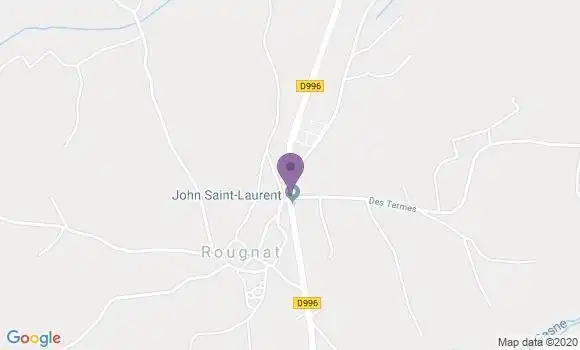 Localisation Rougnat Ap - 23700