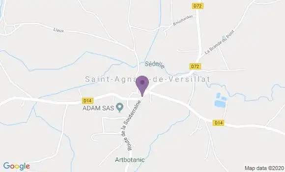 Localisation Saint Agnant de Versillat Ap - 23300